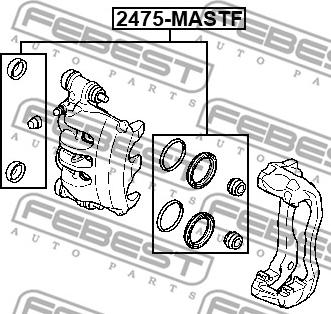 Febest 2475-MASTF - Ремкомплект, гальмівний супорт autozip.com.ua