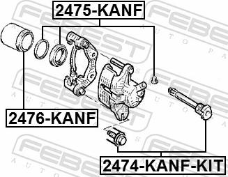 Febest 2476-KANF - Гальмівний супорт autozip.com.ua