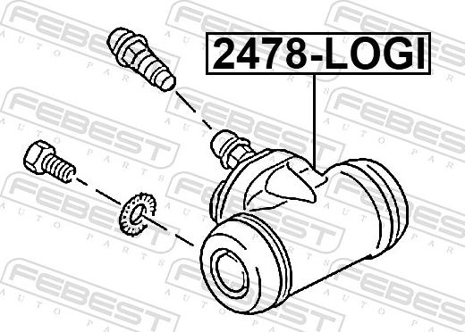 Febest 2478-LOGI - Колісний гальмівний циліндр autozip.com.ua