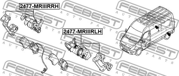 Febest 2477-MRIIIRLH - Гальмівний супорт autozip.com.ua
