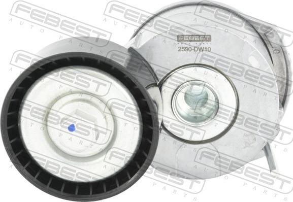 Febest 2590-DW10 - Натягувач ременя, поліклиновий ремінь autozip.com.ua