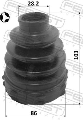 Febest 2515-BOX3DT - Пильник, приводний вал autozip.com.ua