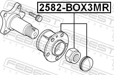 Febest 2582-BOX3MR - Комплект підшипника маточини колеса autozip.com.ua