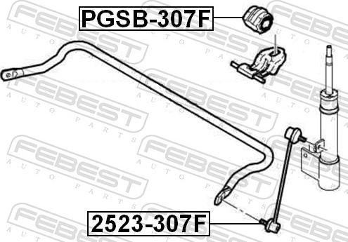 Febest 2523-307F - Тяга / стійка, стабілізатор autozip.com.ua