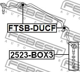 Febest 2523-BOX3 - Тяга / стійка, стабілізатор autozip.com.ua