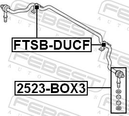 Febest FTSB-DUCF - Втулка, стабілізатор autozip.com.ua