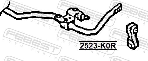 Febest 2523-K0R - Тяга / стійка, стабілізатор autozip.com.ua