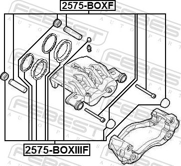 Febest 2575-BOXF - Комплект направляючої гільзи autozip.com.ua