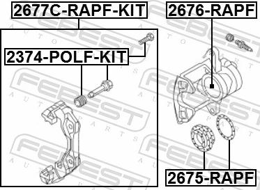 Febest 2676-RAPF - Гальмівний супорт autozip.com.ua