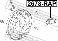 Febest 2678-RAP - Колісний гальмівний циліндр autozip.com.ua