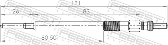Febest 20642-001 - Свічка розжарювання autozip.com.ua