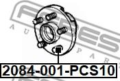 Febest 2084-001-PCS10 - Болт кріплення колеса autozip.com.ua