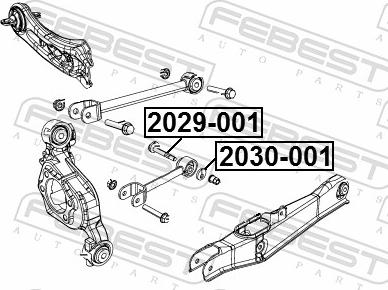 Febest 2030-001 - Чаша холостого ходу, балка моста autozip.com.ua