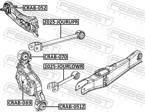 Febest 2025-JOURUPR - Важіль незалежної підвіски колеса autozip.com.ua