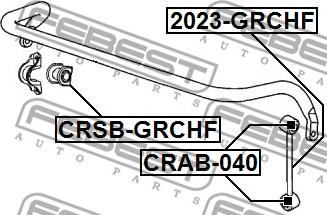 Febest CRAB-040 - Підвіска, стійка валу autozip.com.ua