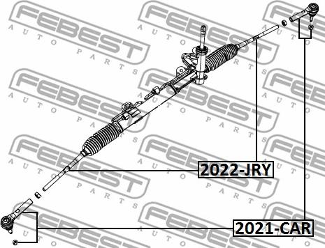 Febest 2022-JRY - Осьовий шарнір, рульова тяга autozip.com.ua