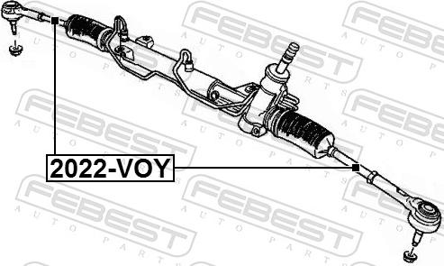 Febest 2022-VOY - Осьовий шарнір, рульова тяга autozip.com.ua
