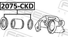Febest 2075-CKDR - Ремкомплект, гальмівний супорт autozip.com.ua