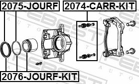 Febest 2076-JOURF-KIT - Ремкомплект, гальмівний супорт autozip.com.ua