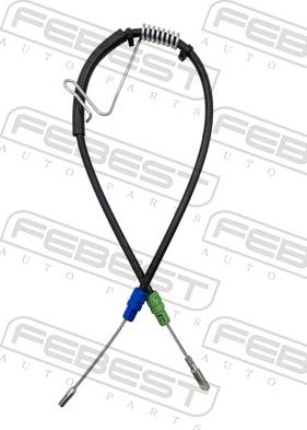 Febest 2199-TT9RH - Трос, гальмівна система autozip.com.ua