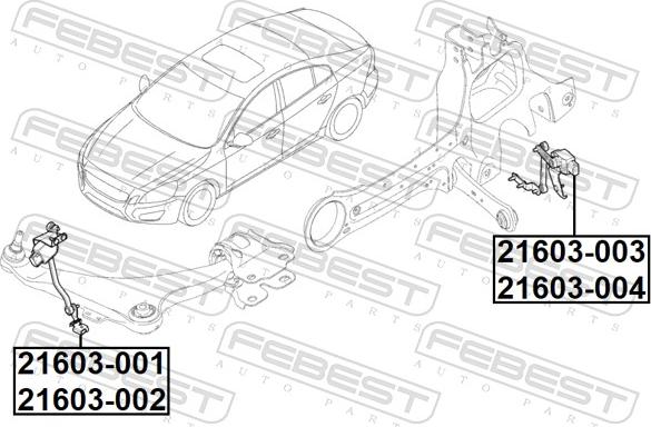 Febest 21603-004 - Датчик, регулювання кута Нахил фар autozip.com.ua
