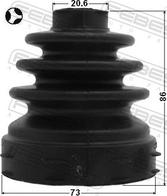 Febest 2115-CB320ATT - Пильник, приводний вал autozip.com.ua