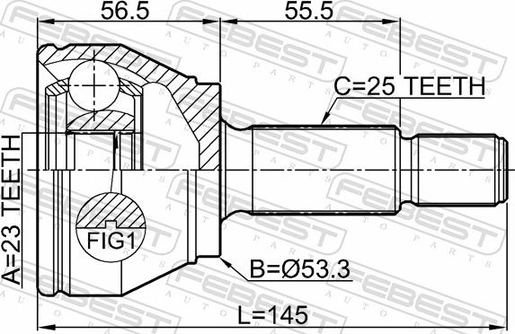 Febest 2110-FIEAT - Шарнір, ШРУС, приводний вал autozip.com.ua
