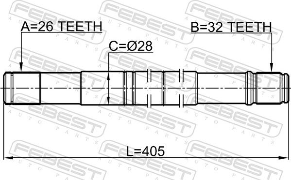 Febest 2112-CB4LH - Приводний вал autozip.com.ua