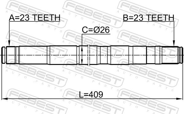 Febest 2112-FOCIILH - Приводний вал autozip.com.ua