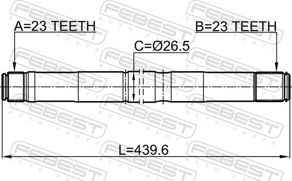 Febest 2112-FOCIIRH - Приводний вал autozip.com.ua