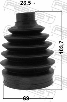 Febest 2117P-KUGR - Пильник, приводний вал autozip.com.ua