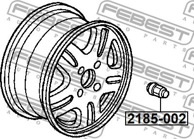 Febest 2185-002 - Гайка кріплення колеса autozip.com.ua