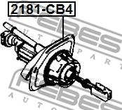 Febest 2181-CB4 - Головний циліндр, система зчеплення autozip.com.ua