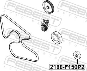 Febest 2188-F150P2 - Паразитний / провідний ролик, поліклиновий ремінь autozip.com.ua