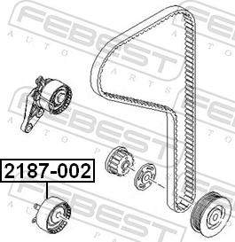 Febest 2187-002 - Натяжний ролик, ремінь ГРМ autozip.com.ua