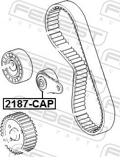 Febest 2187-CAP - Натяжний ролик, ремінь ГРМ autozip.com.ua