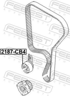 Febest 2187-CB4 - Натяжний ролик, ремінь ГРМ autozip.com.ua