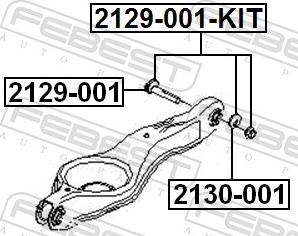 Febest 2129-001-KIT - Болт регулювання розвалу коліс autozip.com.ua