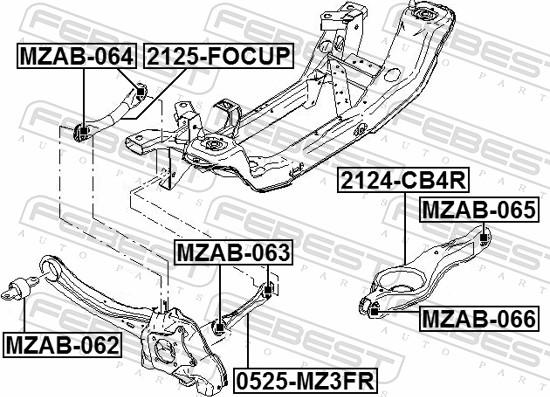 Febest 2125-FOCUP - Важіль незалежної підвіски колеса autozip.com.ua