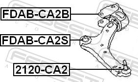 Febest FDAB-CA2B - Сайлентблок, важіль підвіски колеса autozip.com.ua