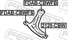 Febest FDAB-CBWFS - Сайлентблок, важіль підвіски колеса autozip.com.ua