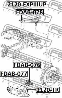 Febest 2120-EXPIIIUP - Шарова опора, несучий / направляючий шарнір autozip.com.ua