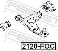 Febest 2120-FOC - Шарова опора, несучий / направляючий шарнір autozip.com.ua