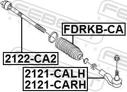 Febest 2122-CA2 - Осьовий шарнір, рульова тяга autozip.com.ua