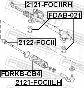 Febest FDAB-021 - Підвіска, кермове управління autozip.com.ua