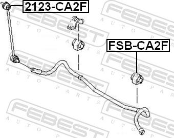 Febest 2123-CA2F - Тяга / стійка, стабілізатор autozip.com.ua