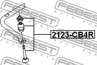 Febest 2123-CB4R - Тяга / стійка, стабілізатор autozip.com.ua