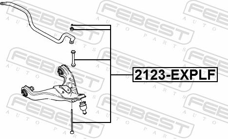 Febest 2123-EXPLF - Тяга / стійка, стабілізатор autozip.com.ua