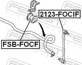 Febest 2123-FOCIF - Тяга / стійка, стабілізатор autozip.com.ua