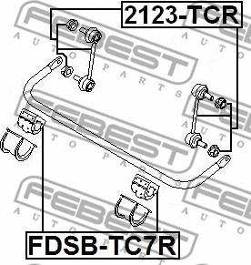 Febest 2123-TCR - Тяга / стійка, стабілізатор autozip.com.ua